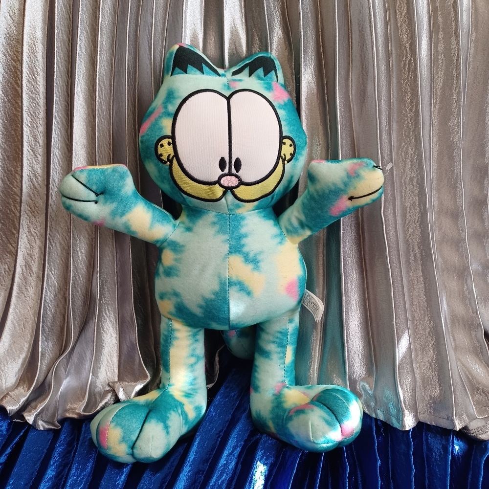 New Garfield  Plush Raimbow Tie Dye Plush